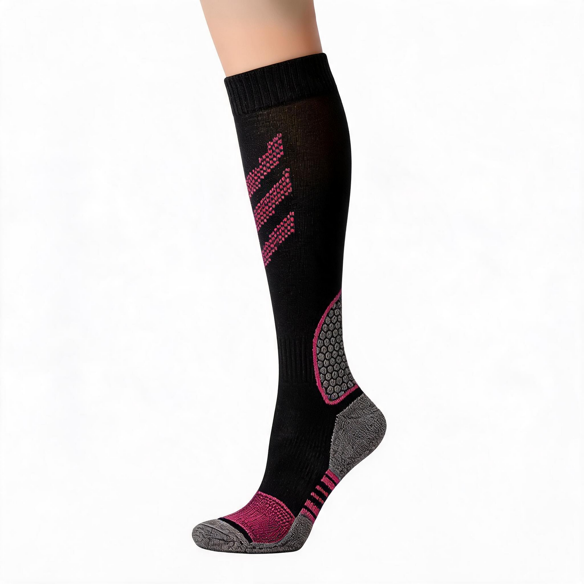 Gestreifte Kompressionsstrümpfe (6 Paar) - Rosa - L/XL - image 4
