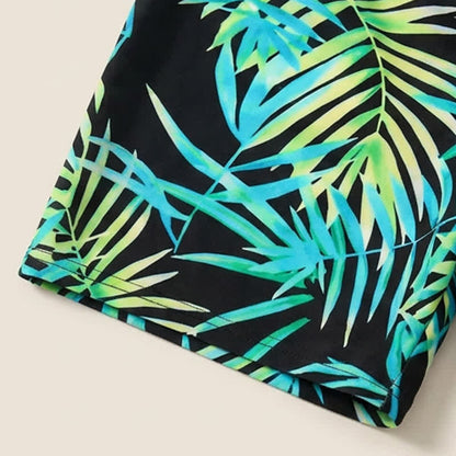Geripptes Tankini-Set mit herzförmigem Ausschnitt, Twist-Vorderseite und tropischem Print - image 16
