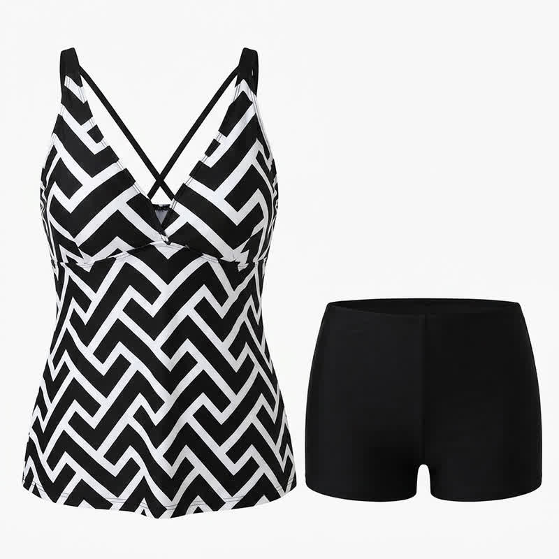 Tankini-Set mit gekreuztem V-Ausschnitt - image 11