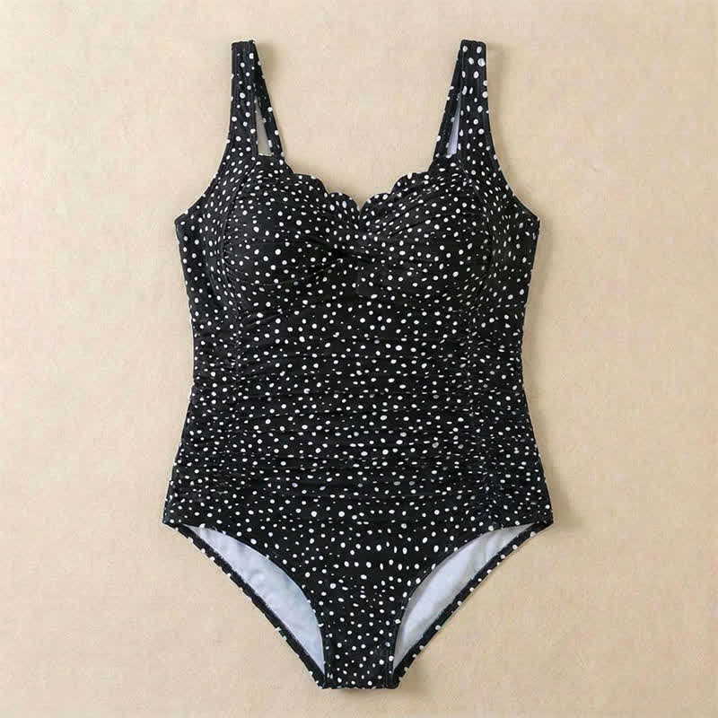 Vintage Badeanzug mit Leopardenmuster und Raffungen - image 17