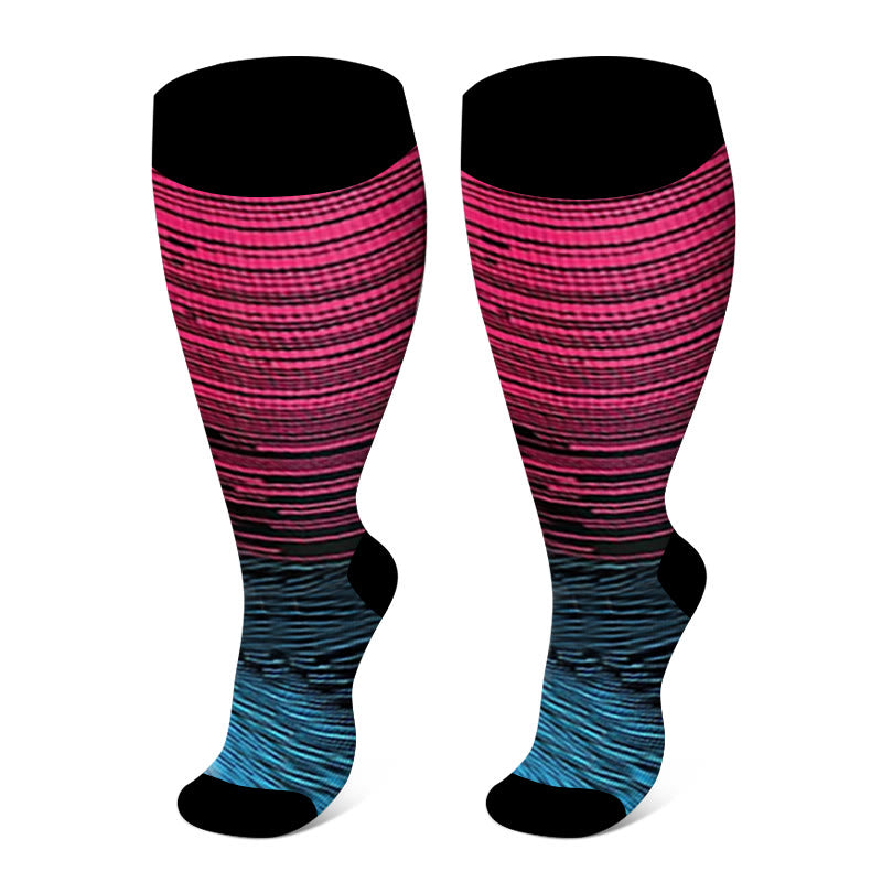 Kompressionsstrümpfe in Übergrößen, einfarbig, Größen 2XL-7XL - Rose - 7XL - image 13