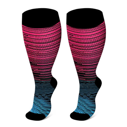 Kompressionsstrümpfe in Übergrößen, einfarbig, Größen 2XL-7XL - Rose - 7XL - image 13