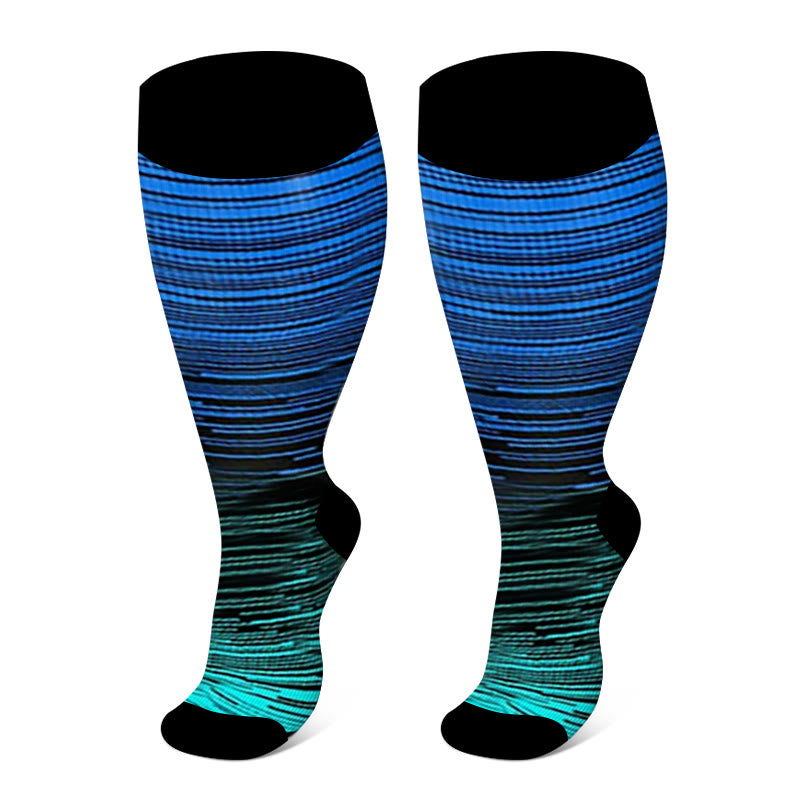 Kompressionsstrümpfe in Übergrößen, einfarbig, Größen 2XL-7XL - Marineblau - 7XL - image 12