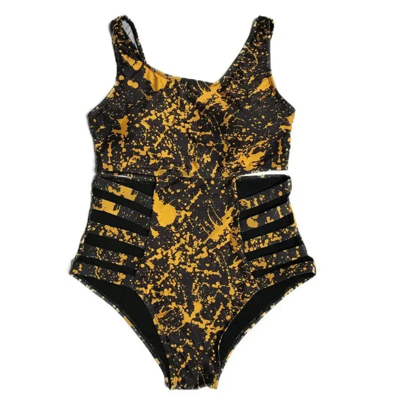 Badeanzug mit Cutout-Splash-Print - image 12
