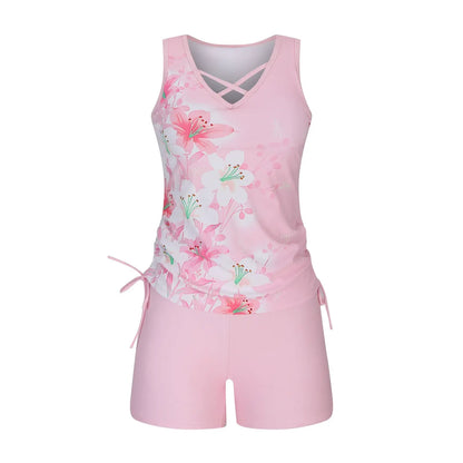 Tankini-Set mit Blumenmuster und gekreuzten Trägern - image 8