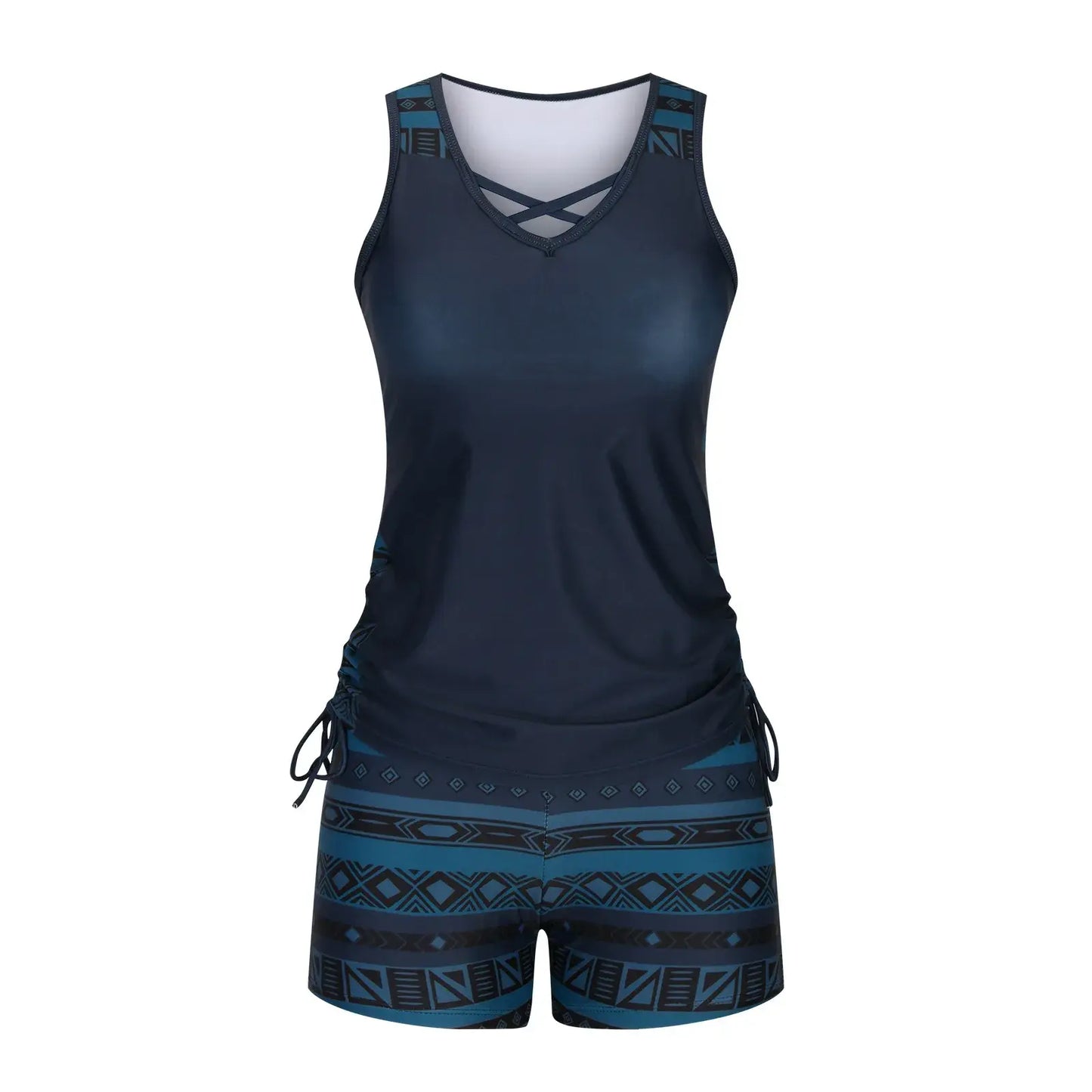 Tankini-Set mit Blumenmuster und gekreuzten Trägern - image 10