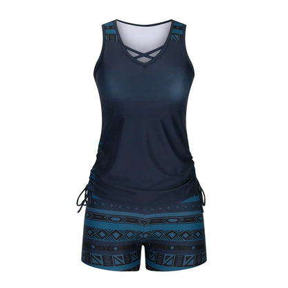 Tankini-Set mit Blumenmuster und gekreuzten Trägern - image 10