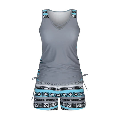 Tankini-Set mit Blumenmuster und gekreuzten Trägern - image 9