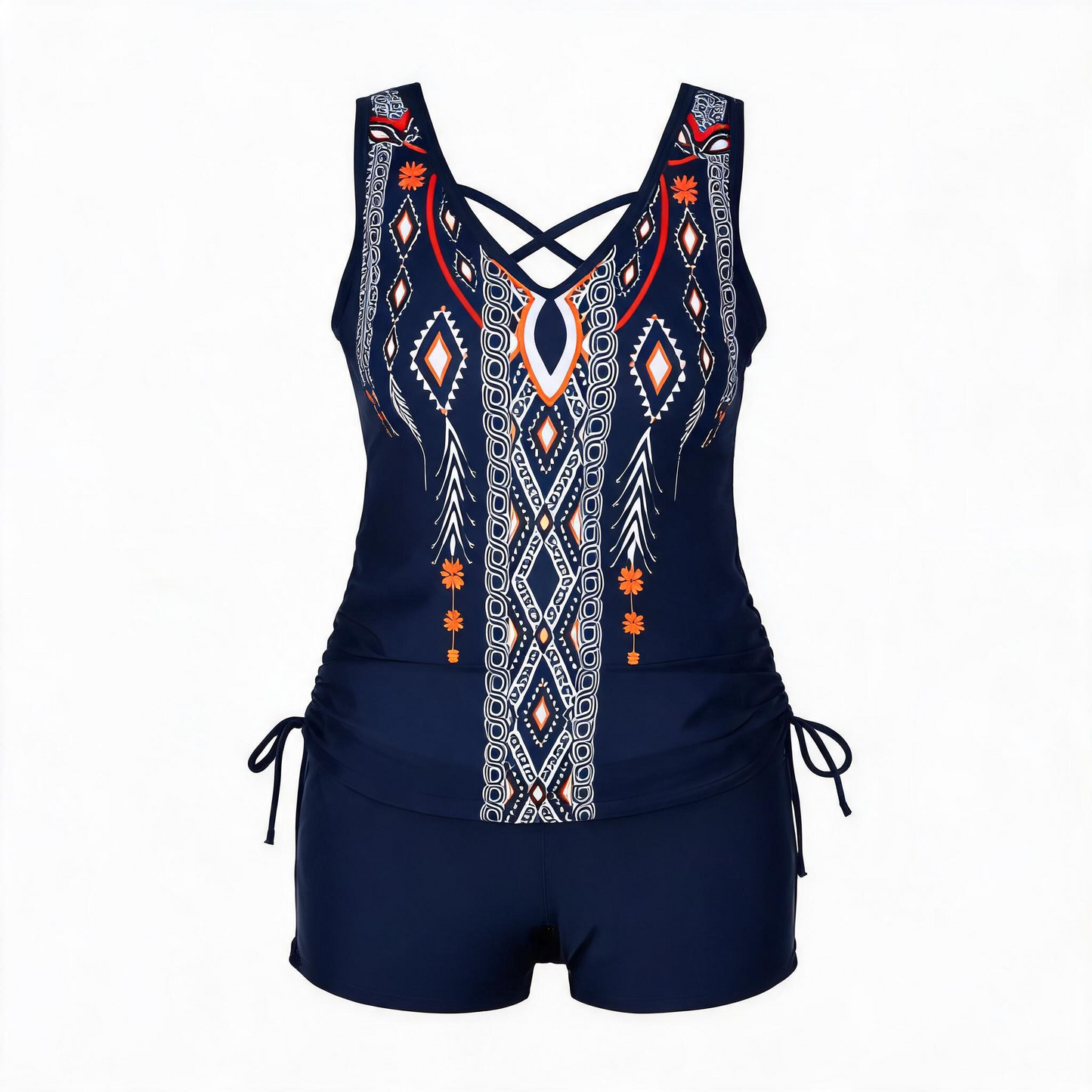 Tankini-Set mit Blumenmuster und gekreuzten Trägern - image 11