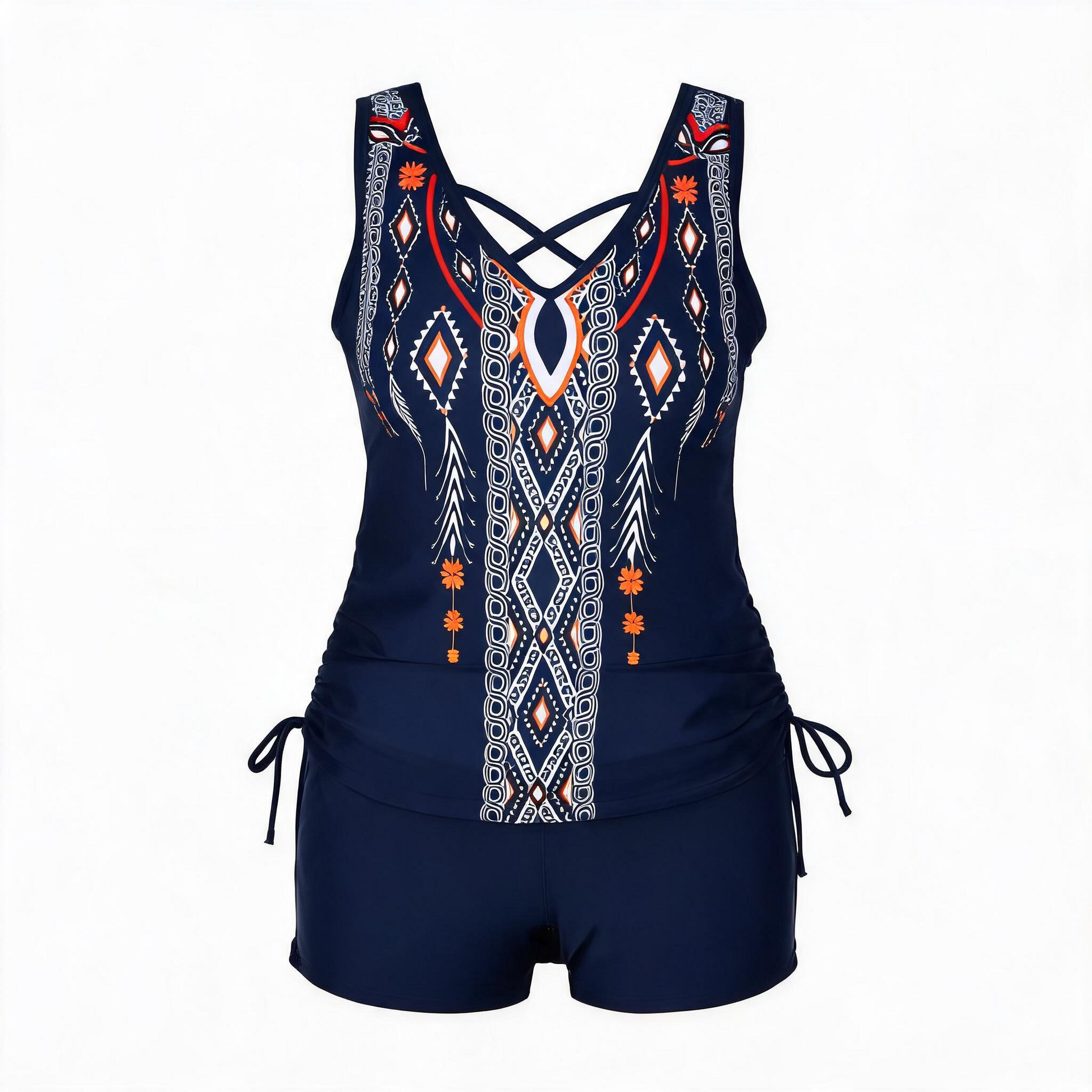 Tankini-Set mit Blumenmuster und gekreuzten Trägern - image 11