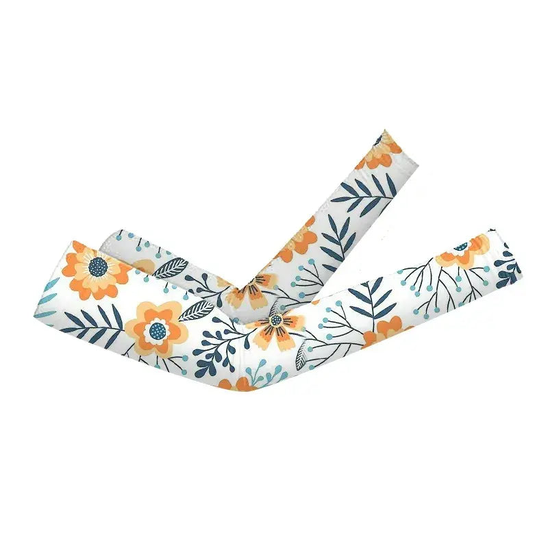 Kühlende Armstulpen mit Blumenmuster (2 Paar) - Gelb - Einheitsgröße - image 1