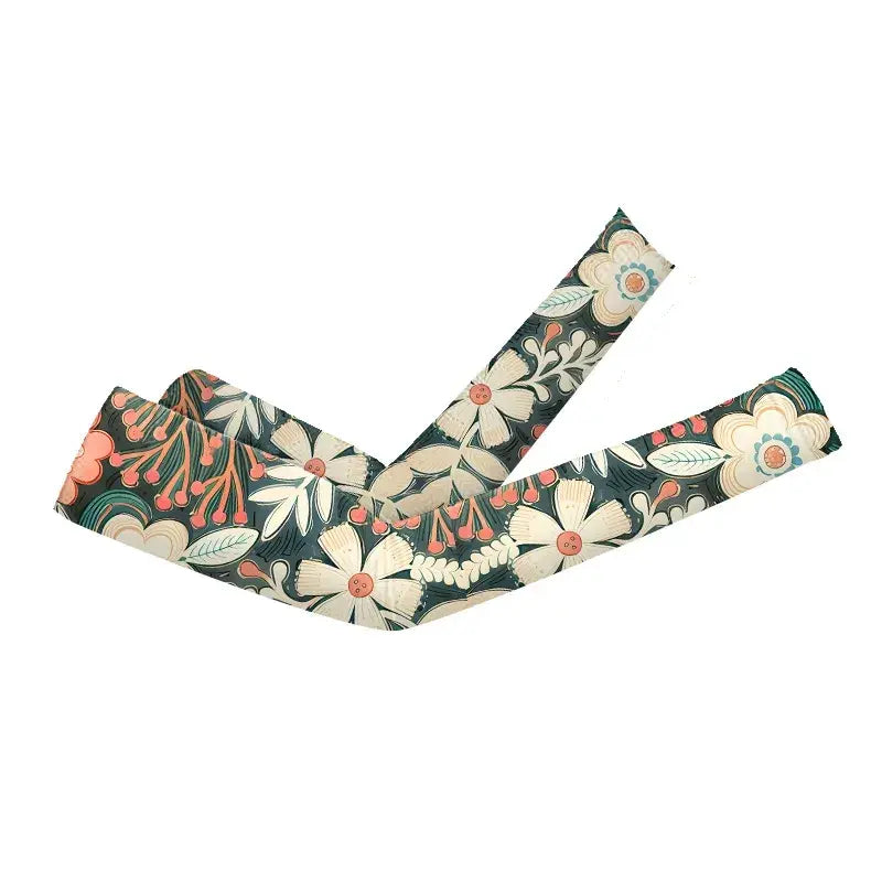 Kühlende Armstulpen mit Blumenmuster (2 Paar) - Grau - Einheitsgröße - image 3