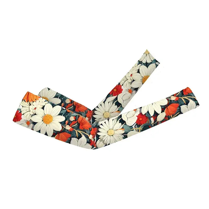 Kühlende Armstulpen mit Blumenmuster (2 Paar) - Rot - Einheitsgröße - image 2