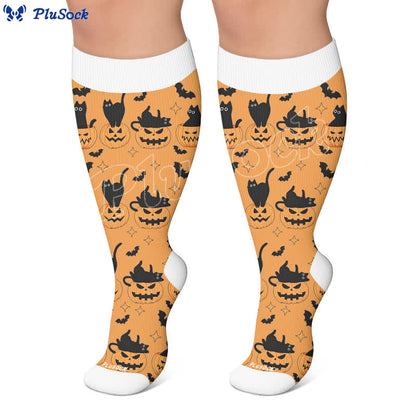 Halloween-Fledermaus-Kompressionsstrümpfe in Übergröße - image 7