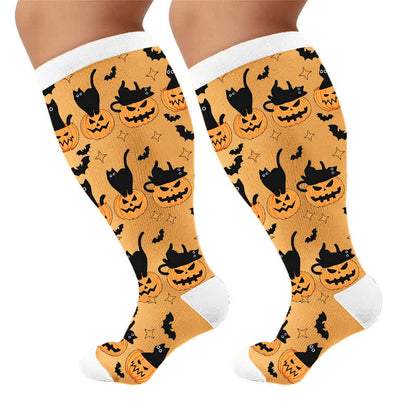 Halloween-Fledermaus-Kompressionsstrümpfe in Übergröße - image 10