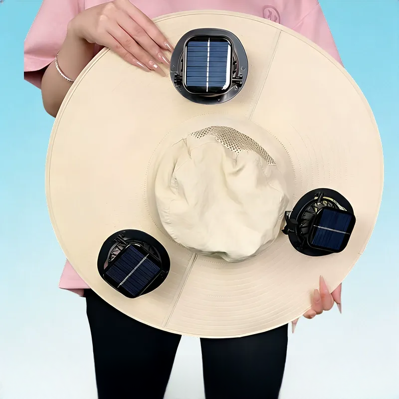 Sonnenschutzhut mit breiter Krempe - Beige - Einheitsgröße - 3 Fans - image 11