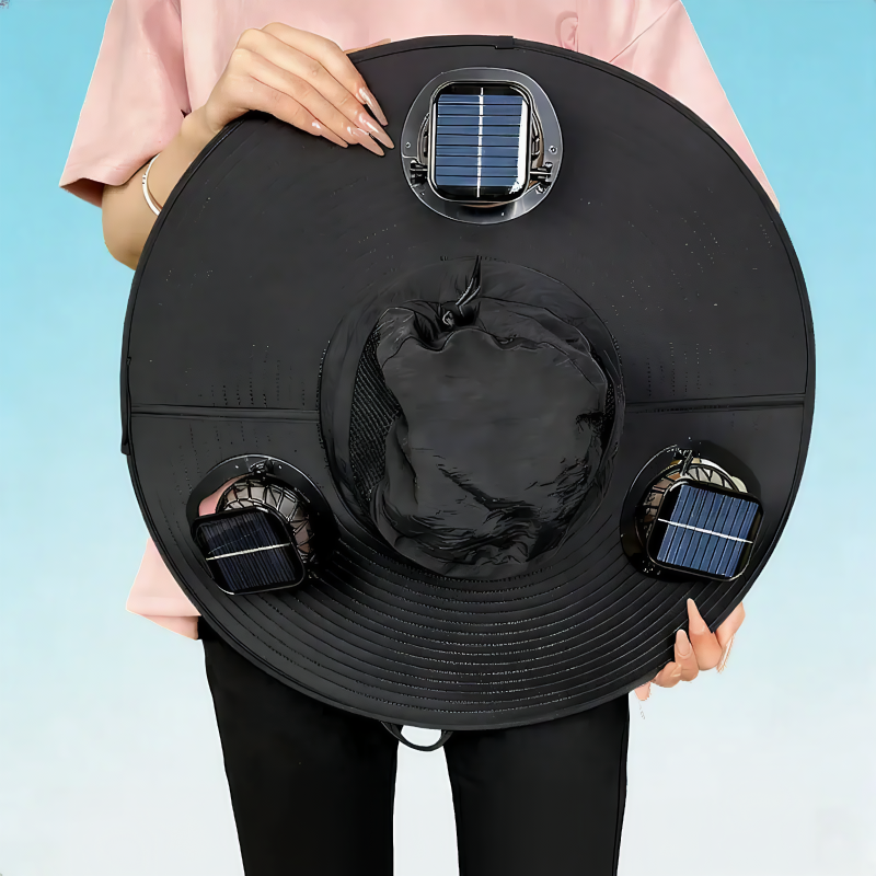 Sonnenschutzhut mit breiter Krempe - Schwarz - Einheitsgröße - 3 Fans - image 10