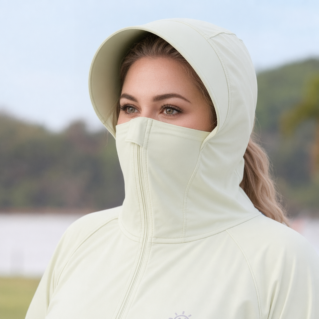 Sonnenschutzjacke mit Kapuze und Reißverschluss - image 6