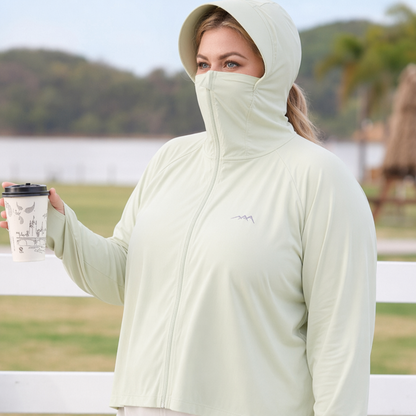 Sonnenschutzjacke mit Kapuze und Reißverschluss - image 7