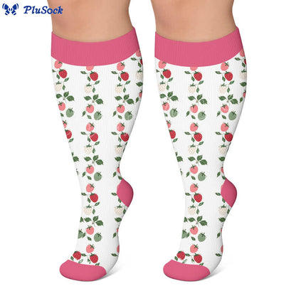 Plus Size Floral Ripped Compression Socken - image 7