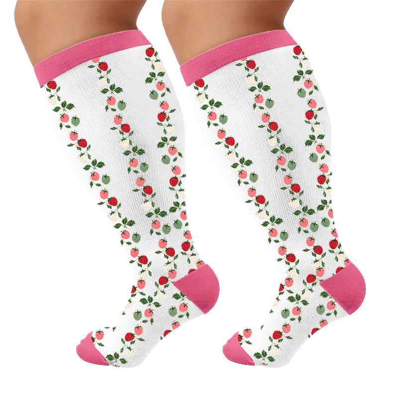 Plus Size Floral Ripped Compression Socken - image 10