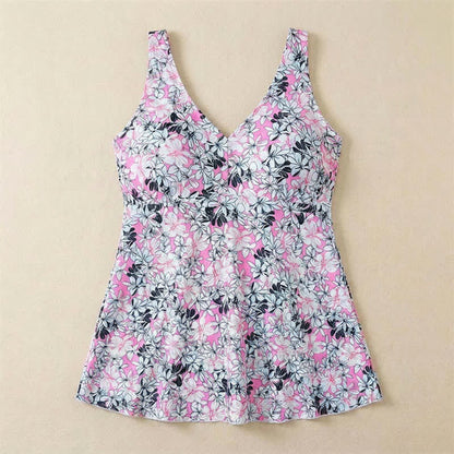 Geblümtes Badekleid mit Rock - image 31
