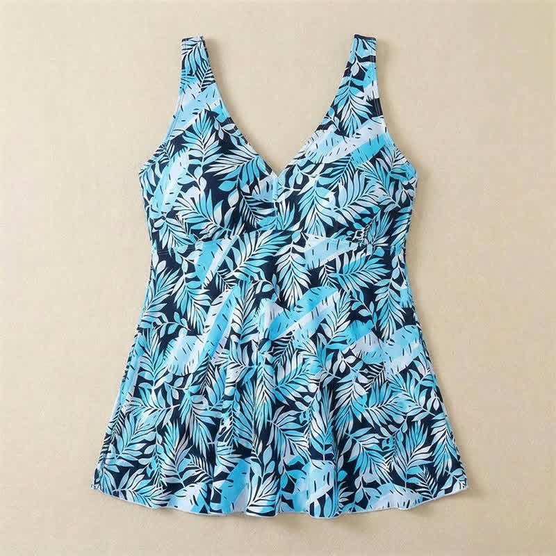 Geblümtes Badekleid mit Rock - image 34