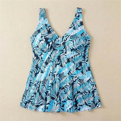 Geblümtes Badekleid mit Rock - image 34