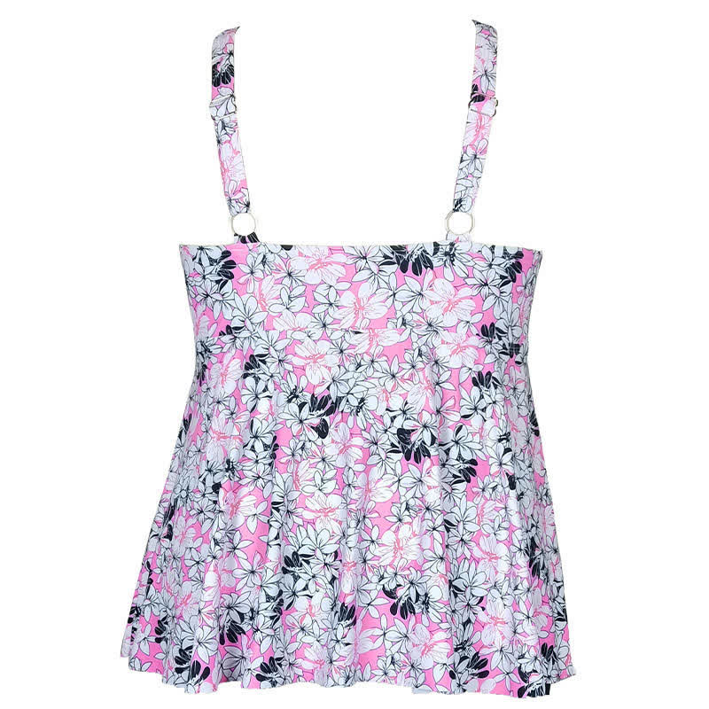 Geblümtes Badekleid mit Rock - image 30