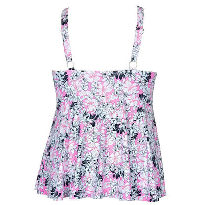 Geblümtes Badekleid mit Rock - image 30