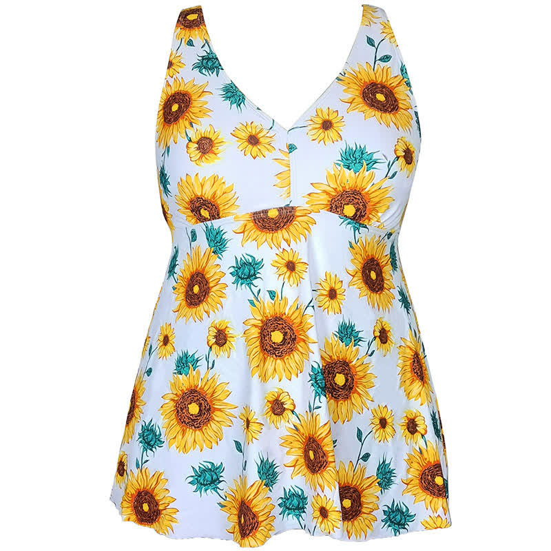 Plus Size bedrucktes Badekleid mit Ringträgern - image 10