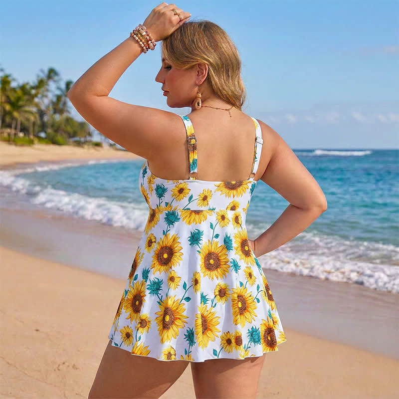 Plus Size bedrucktes Badekleid mit Ringträgern - image 6