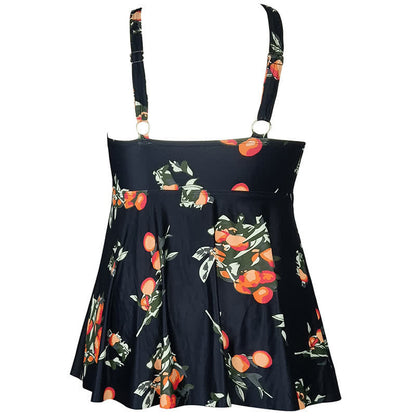 Badekleid mit Leoparden- und Blumenmuster und Empire-Taille - image 15