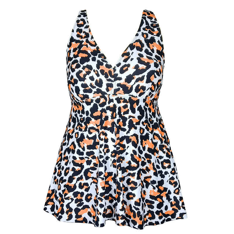 Badekleid mit Leoparden- und Blumenmuster und Empire-Taille - image 20