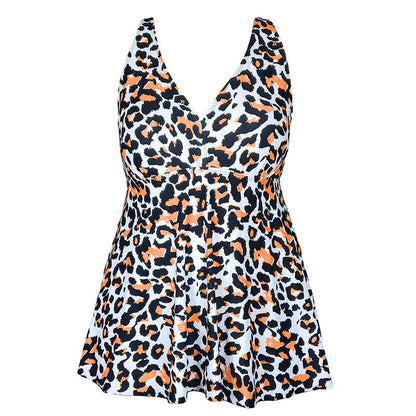 Badekleid mit Leoparden- und Blumenmuster und Empire-Taille - image 20