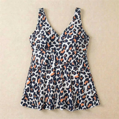 Badekleid mit Leoparden- und Blumenmuster und Empire-Taille - image 13