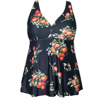 Badekleid mit Leoparden- und Blumenmuster und Empire-Taille - image 14