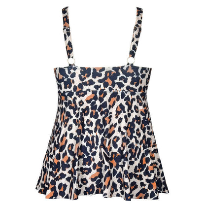 Badekleid mit Leoparden- und Blumenmuster und Empire-Taille - image 12