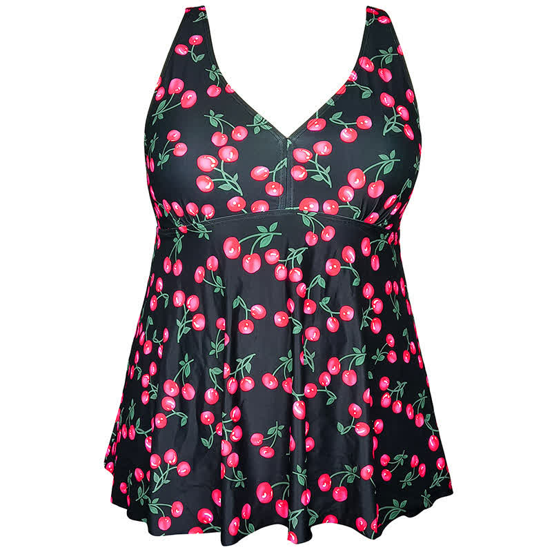 Badekleid mit Leoparden- und Blumenmuster und Empire-Taille - image 17