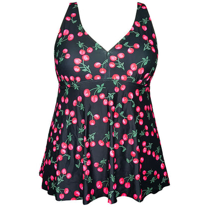 Badekleid mit Leoparden- und Blumenmuster und Empire-Taille - image 17