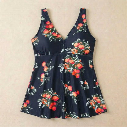 Badekleid mit Leoparden- und Blumenmuster und Empire-Taille - image 16