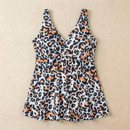 Badekleid mit Leoparden- und Blumenmuster und Empire-Taille - image 22