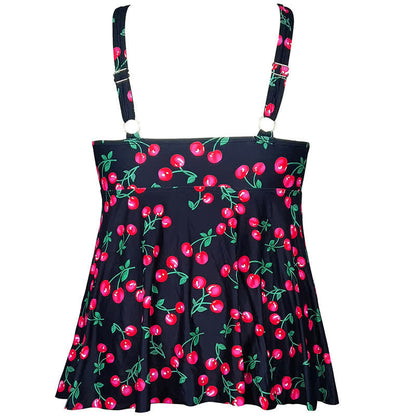 Badekleid mit Leoparden- und Blumenmuster und Empire-Taille - image 18