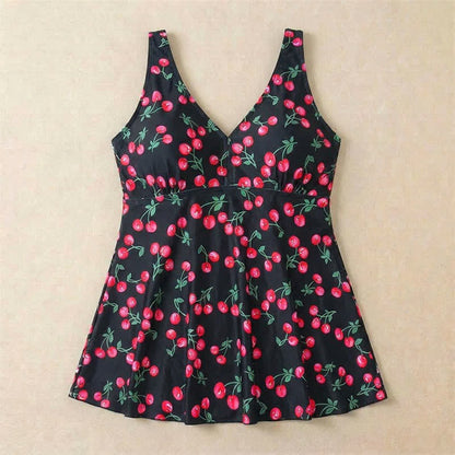 Badekleid mit Leoparden- und Blumenmuster und Empire-Taille - image 19