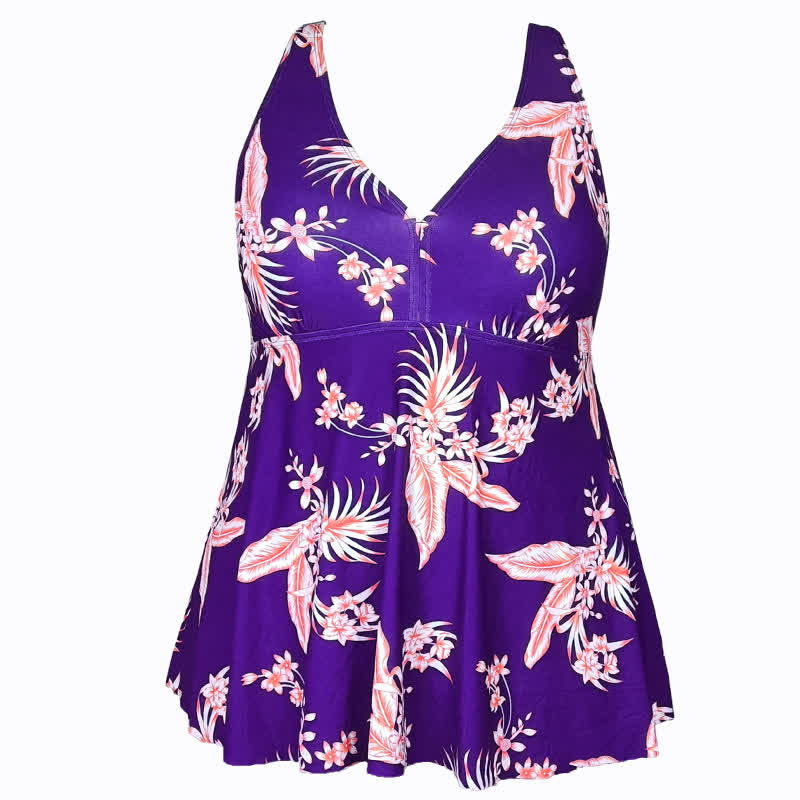 Badekleid mit Blumen- und Polka-Dot-Muster und V-Ausschnitt - image 15