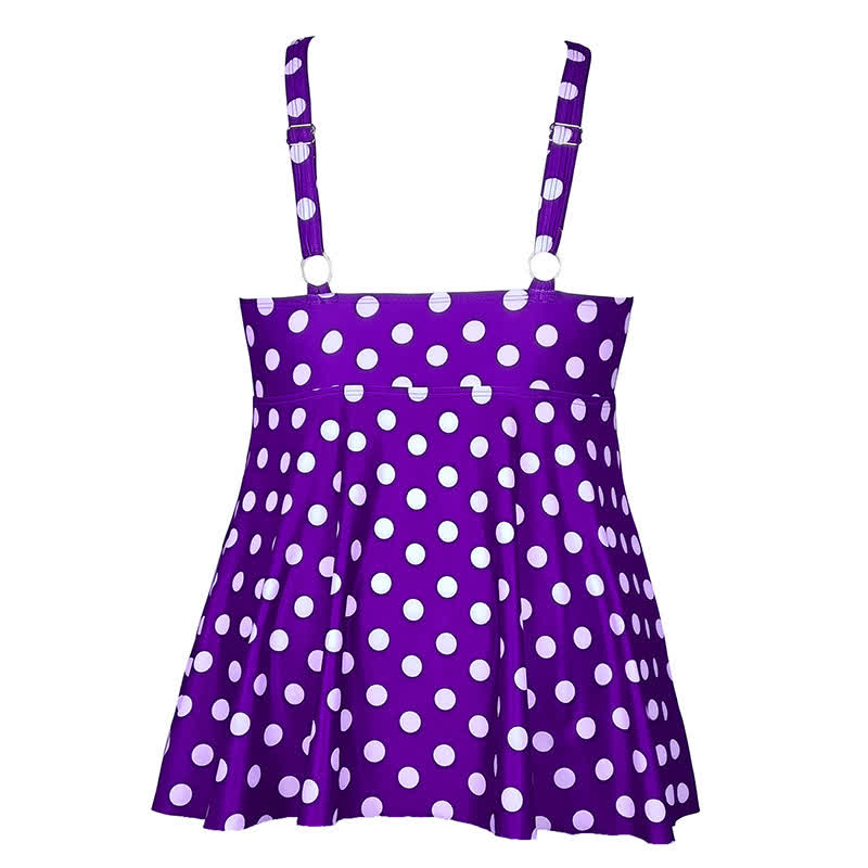 Badekleid mit Blumen- und Polka-Dot-Muster und V-Ausschnitt - image 10