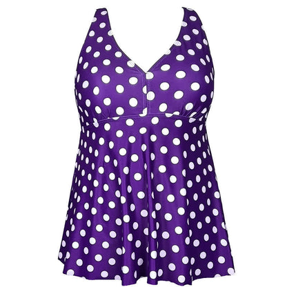 Badekleid mit Blumen- und Polka-Dot-Muster und V-Ausschnitt - image 9