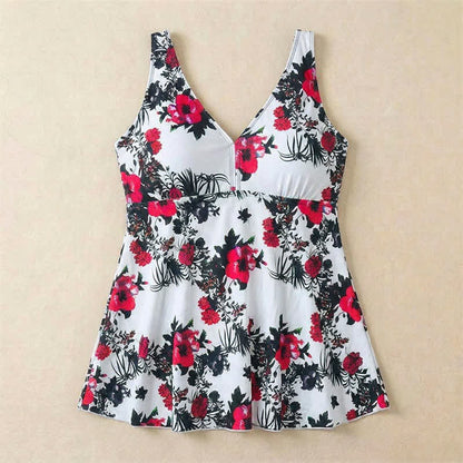 Badekleid mit Blumen- und Polka-Dot-Muster und V-Ausschnitt - image 14