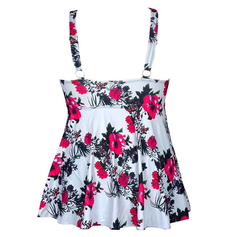 Badekleid mit Blumen- und Polka-Dot-Muster und V-Ausschnitt - image 13