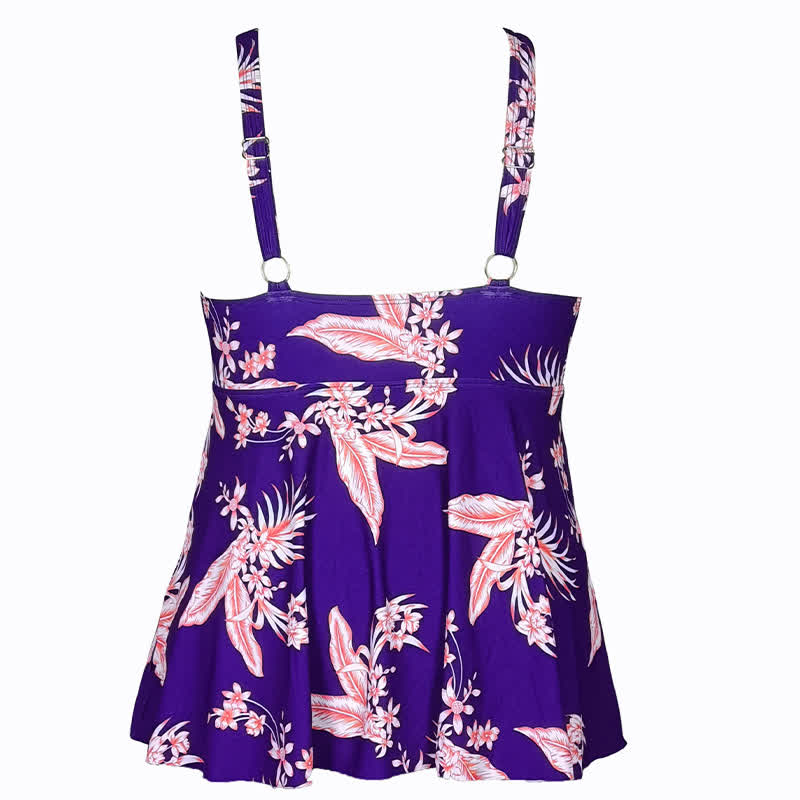 Badekleid mit Blumen- und Polka-Dot-Muster und V-Ausschnitt - image 16